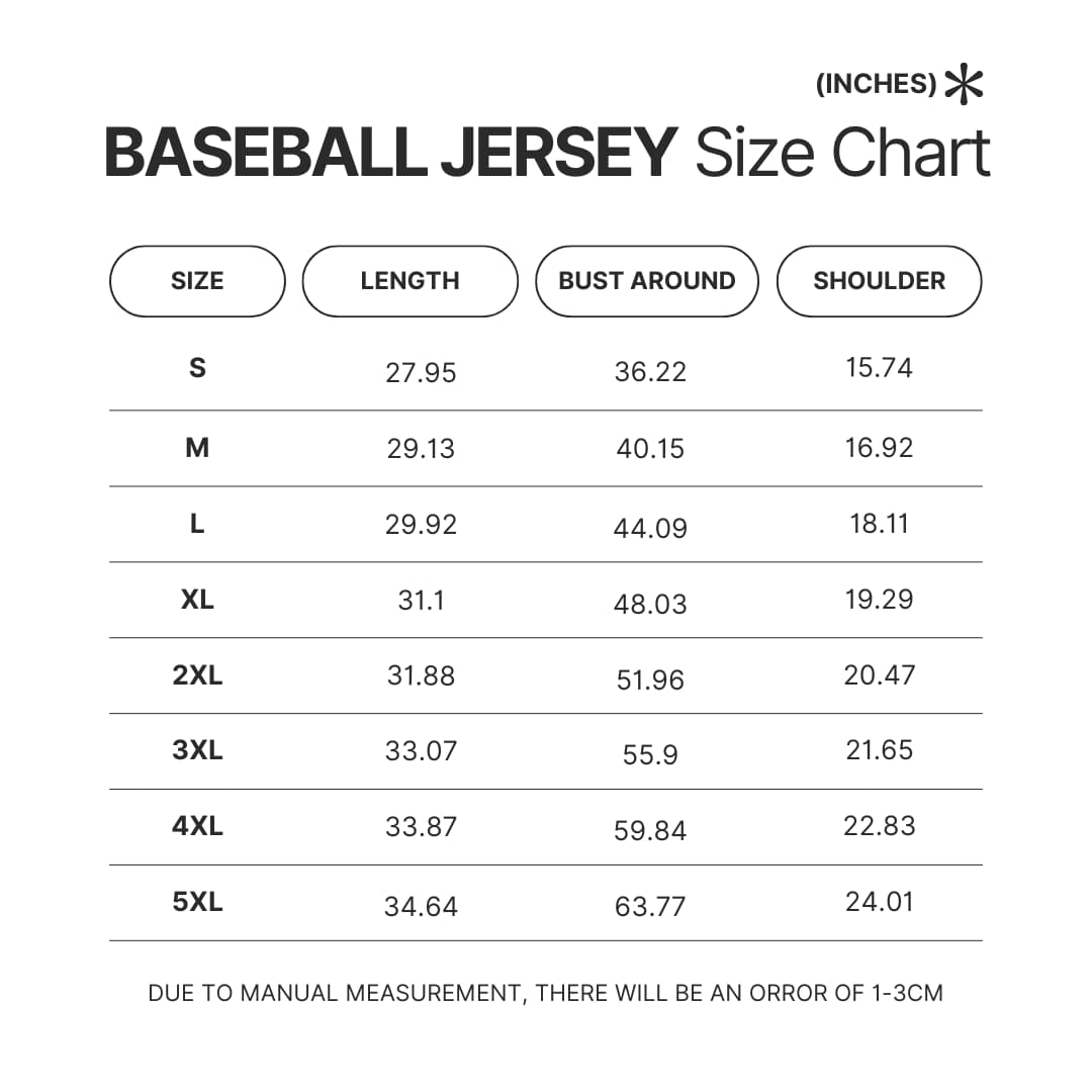 Product size chart