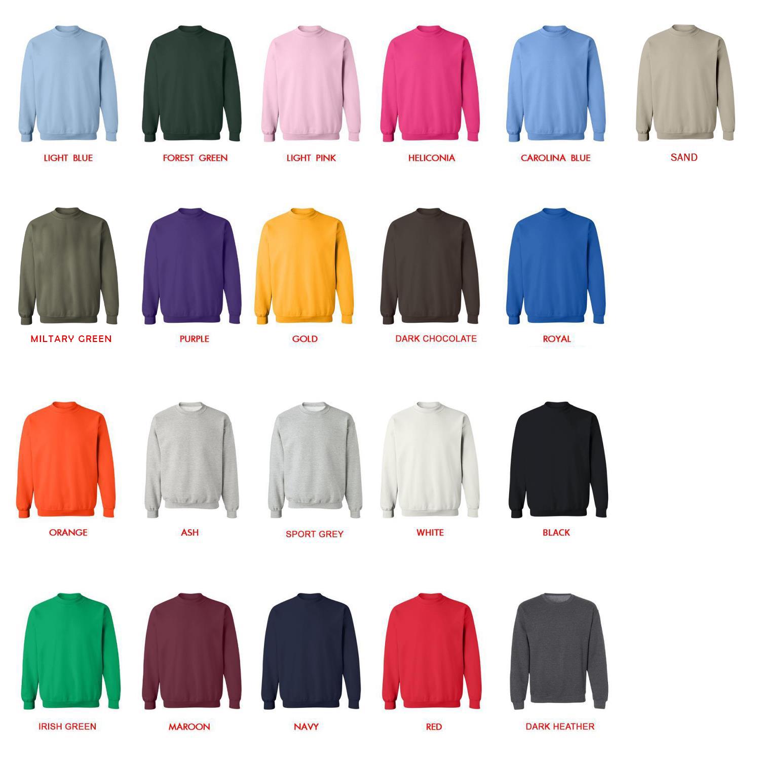 sweatshirt color chart - JoJo's Bizarre Adventure UK Store