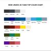 tank top color chart - JoJo's Bizarre Adventure UK Store