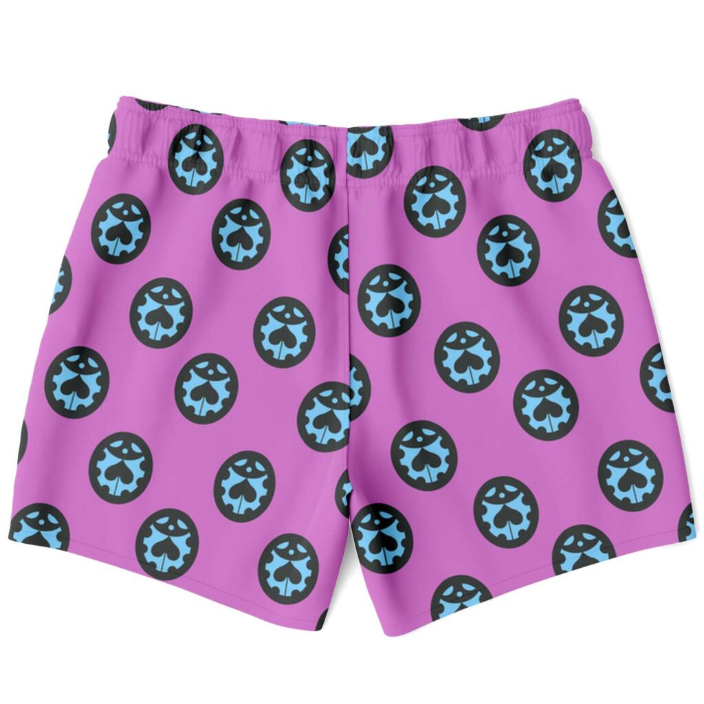 JJBA Giorgio Giovanna Pattern Pink Swim Trunk - Image 2